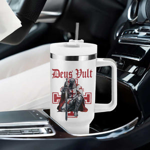 Deus Vult Knight Templar Tumbler With Handle Crusader Cross TS10 Print Your Wear