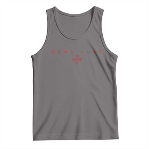 Catholic Knight Templar Crusader Cross Tank Top Subtle Minimal Christian Faith Deus Vult TS10 Deep Heather Print Your Wear