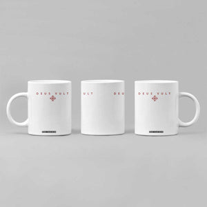 Catholic Knight Templar Crusader Cross Coffee Mug Subtle Minimal Christian Faith Deus Vult TS10 Print Your Wear