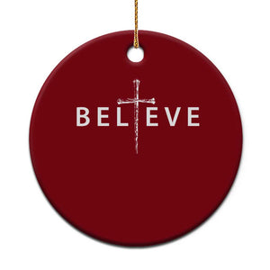 Cross Christian Religious Believe Blessed Faith Graphic Ceramic Ornament TS10 1pc Red Print Your Wear
