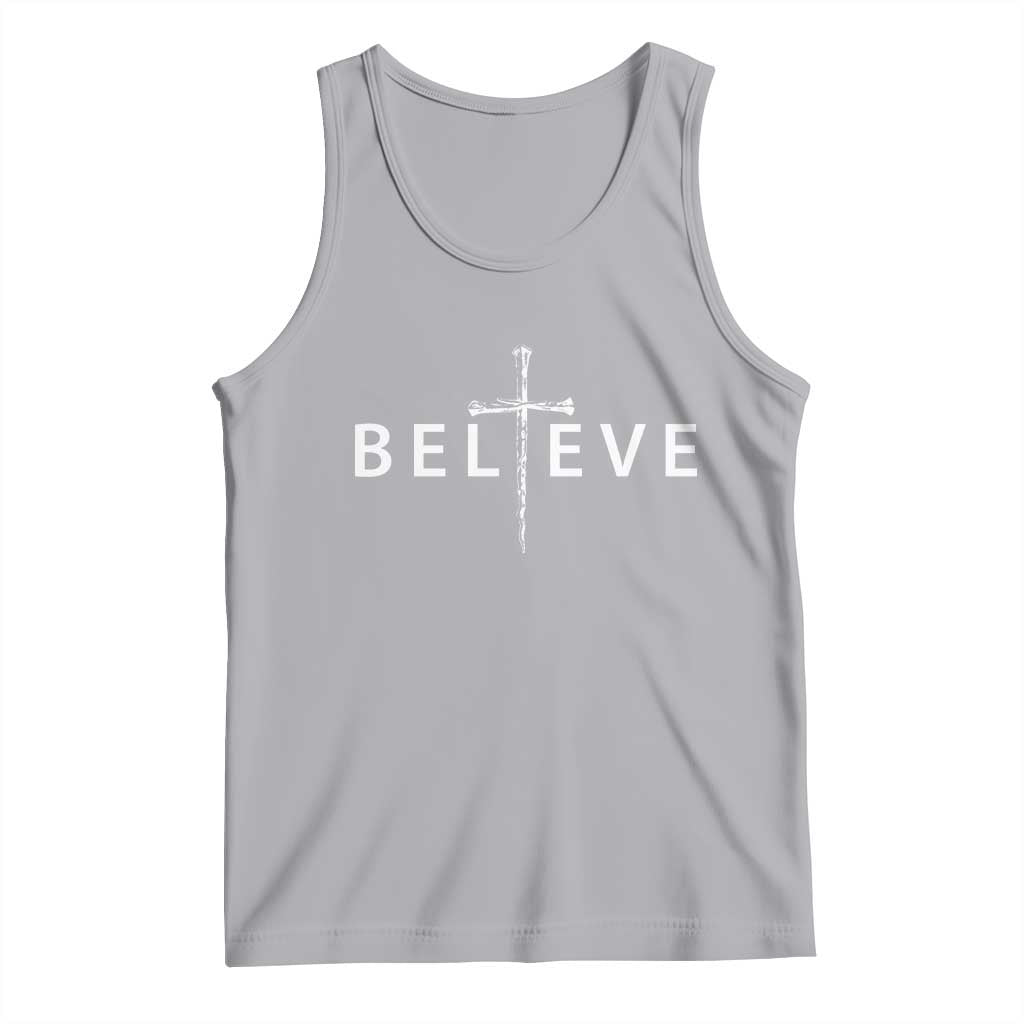 Cross Christian Religious Believe Blessed Faith Graphic Tank Top TS10 Athletic Heather Print Your Wear