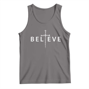 Cross Christian Religious Believe Blessed Faith Graphic Tank Top TS10 Deep Heather Print Your Wear