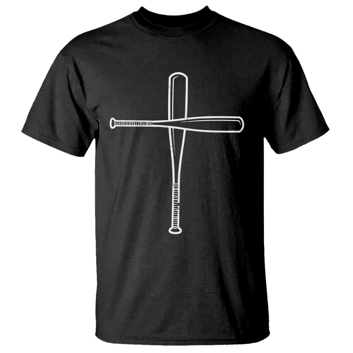 Cross Baseball Bats T Shirt Religious Christian Faith Sports Coach Pitcher TS10 Black Print Your Wear