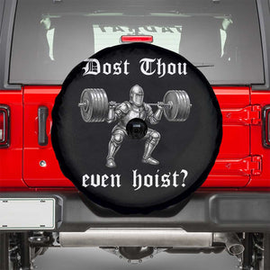 Knight Lifting Meme Spare Tire Cover Funny Medieval Gym Dost Thou Even Hoist TS10 Black Print Your Wear