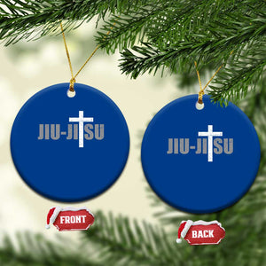 Jiu Jitsu Christian Cross Ceramic Ornament Retro Vintage Minimal Religious Faith TS10 1pc Blue Print Your Wear