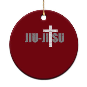 Jiu Jitsu Christian Cross Ceramic Ornament Retro Vintage Minimal Religious Faith TS10 1pc Red Print Your Wear