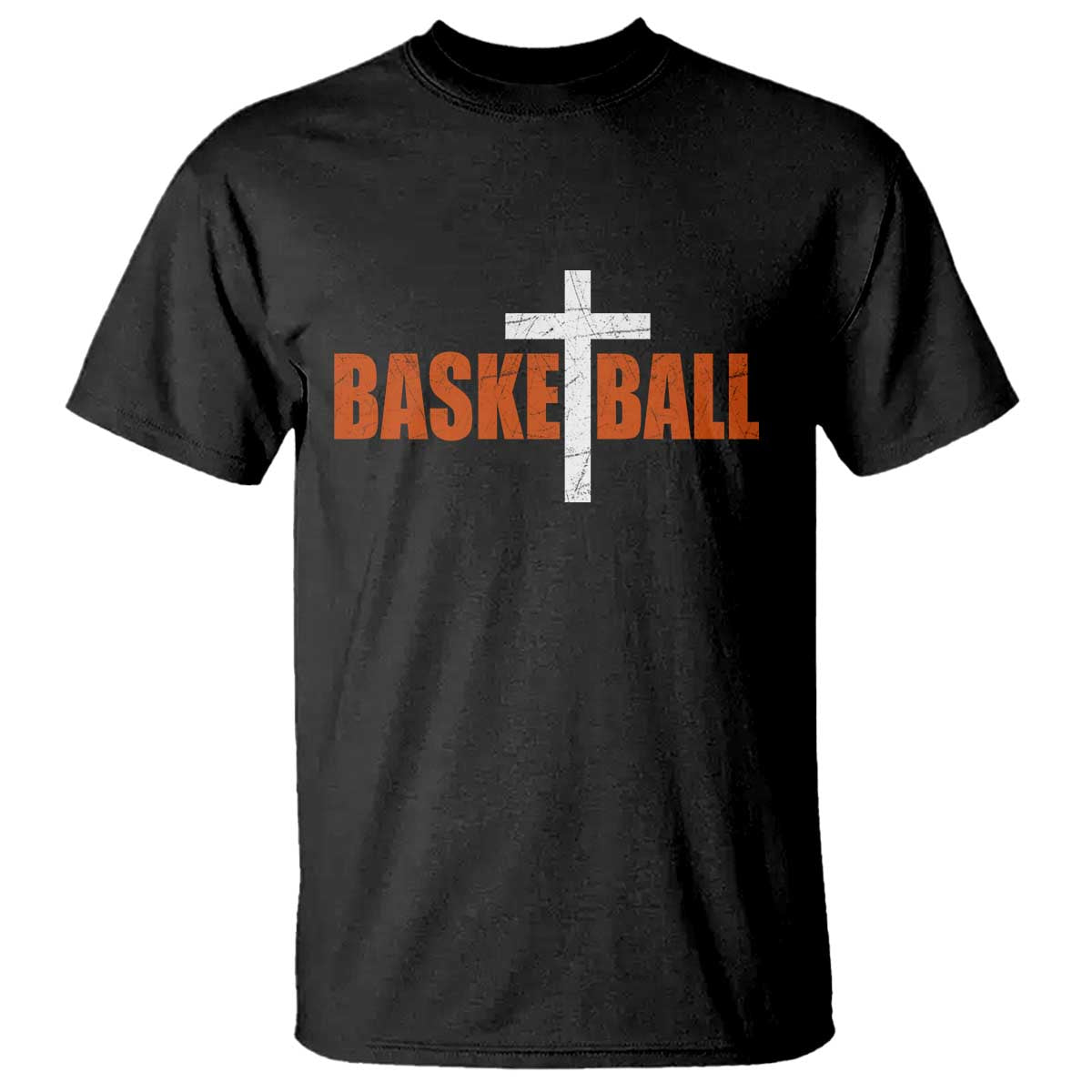 Christian Basketball Cross T Shirt Retro Vintage Minimal Religious Faith TS10 Black Print Your Wear