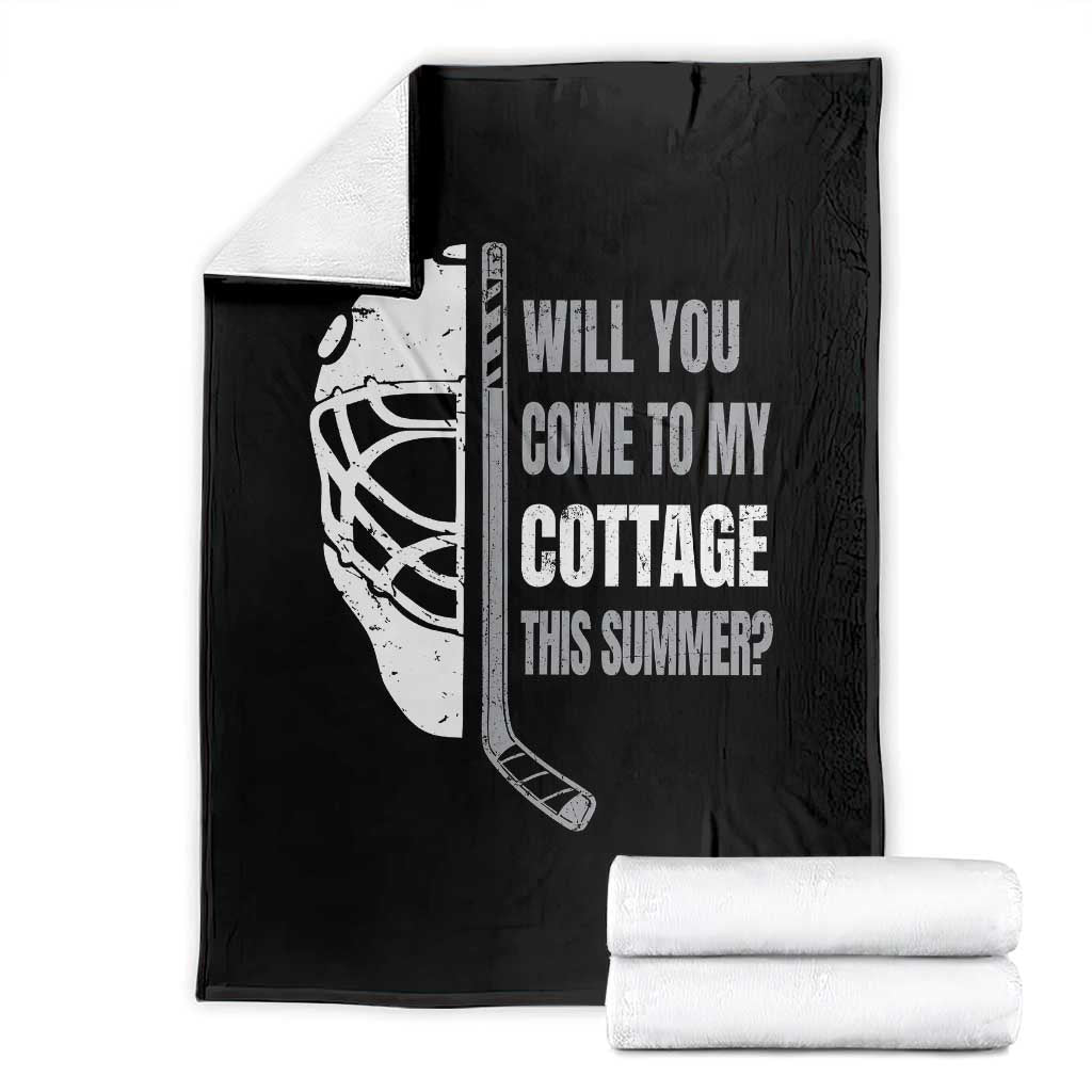Will You Come To My Cottage This Summer Throw Blanket Retro LGBT Romance Hockey Fan TS10 Black Print Your Wear