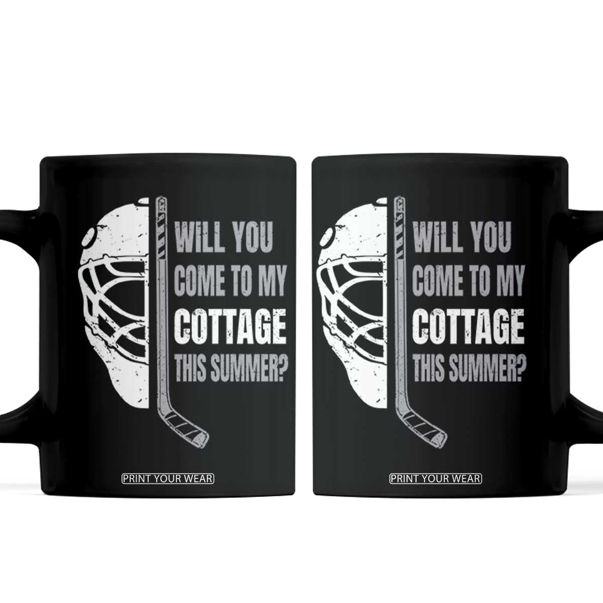 Will You Come To My Cottage This Summer Coffee Mug Retro LGBT Romance Hockey Fan TS10 Black Print Your Wear
