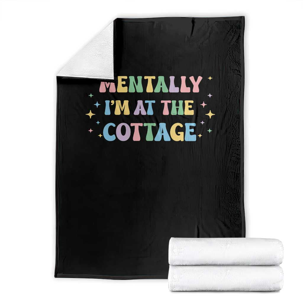 LGBT Romance Hockey Throw Blanket Mentally Im At The Cottage Team Hollanov Fan TS10 Black Print Your Wear