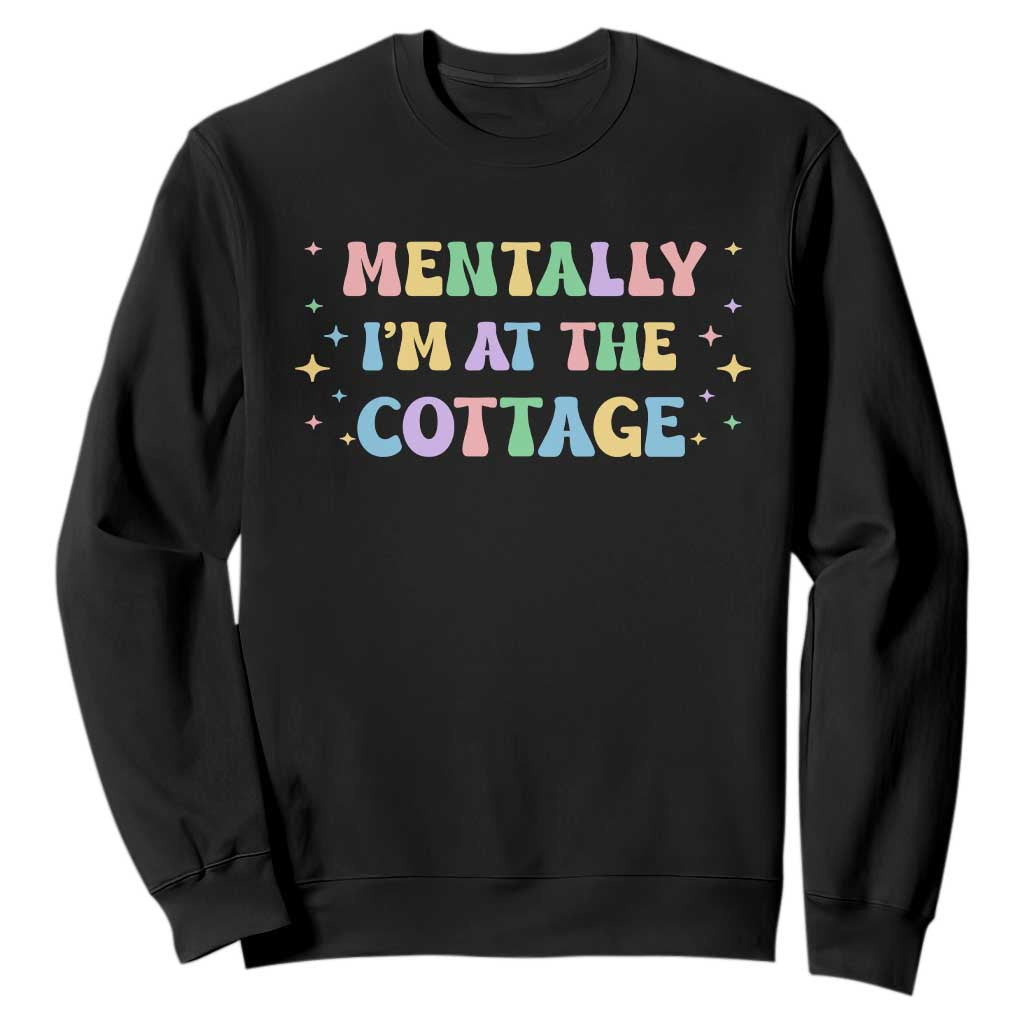 LGBT Romance Hockey Sweatshirt Mentally Im At The Cottage Team Hollanov Fan TS10 Black Print Your Wear