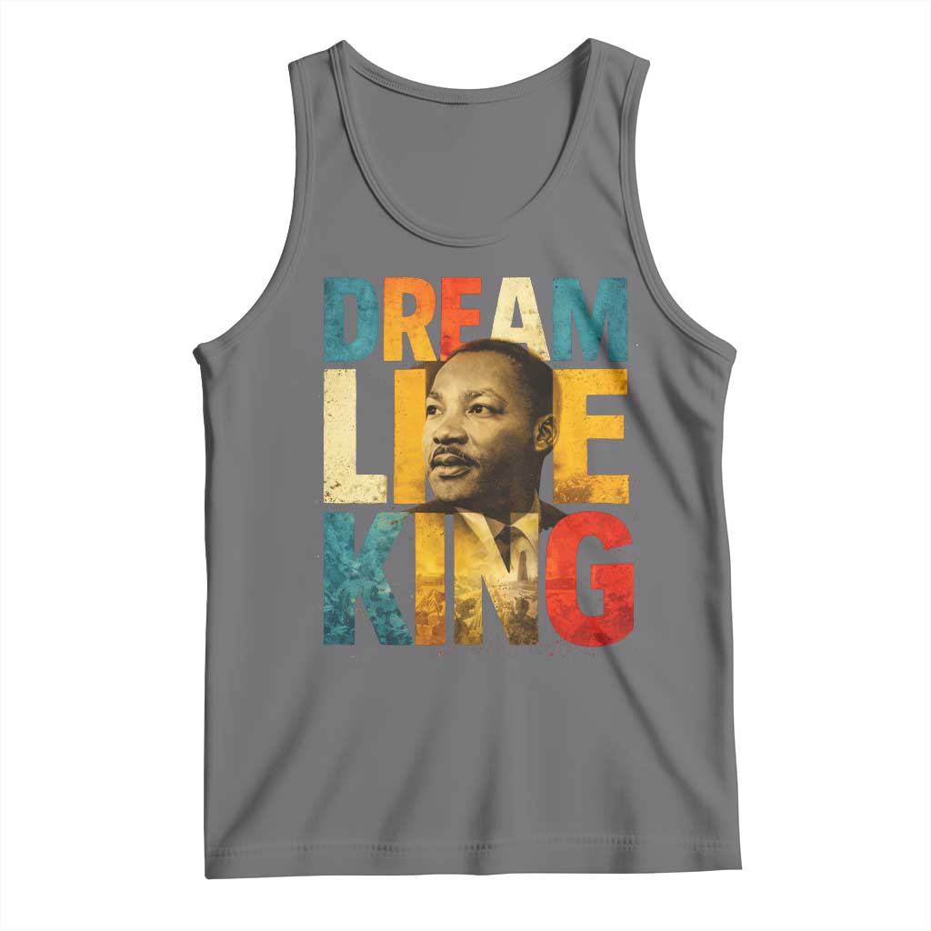 Black History Month Martin Luther King Day Tank Top I Have Dream TS10 Black Heather Print Your Wear