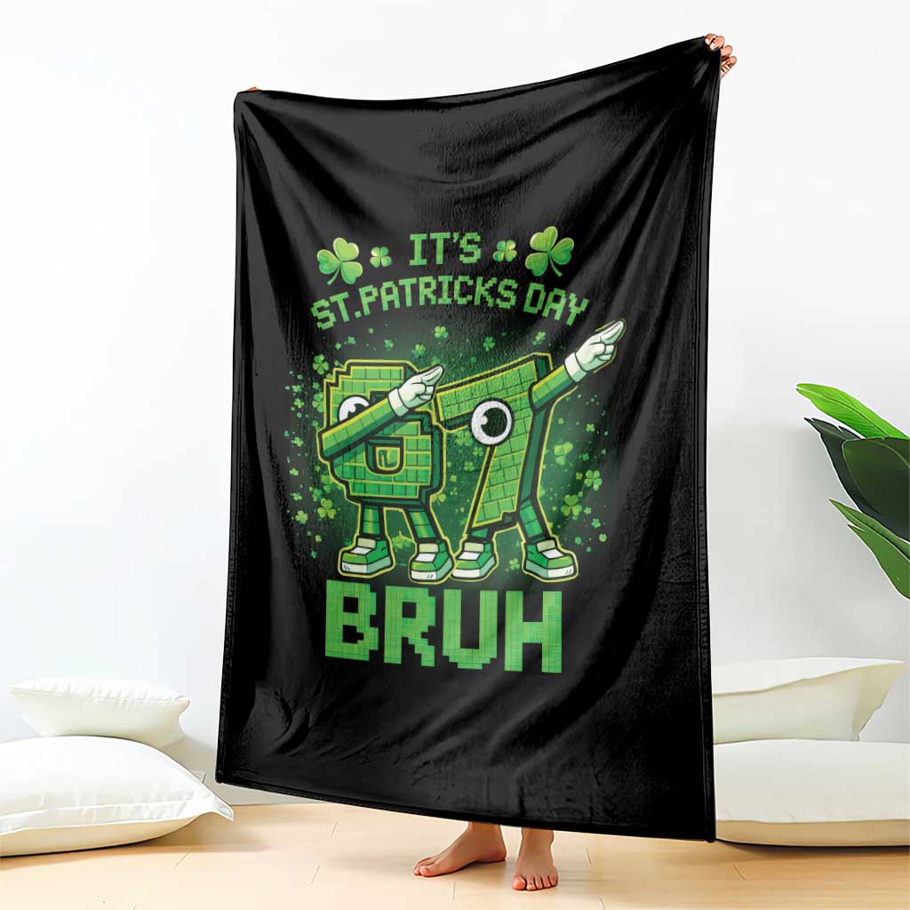 Its St Patricks Day 67 Bruh Throw Blanket Funny Shamrock Six Seven 6 7 Meme Gen Alpha TS10 Print Your Wear