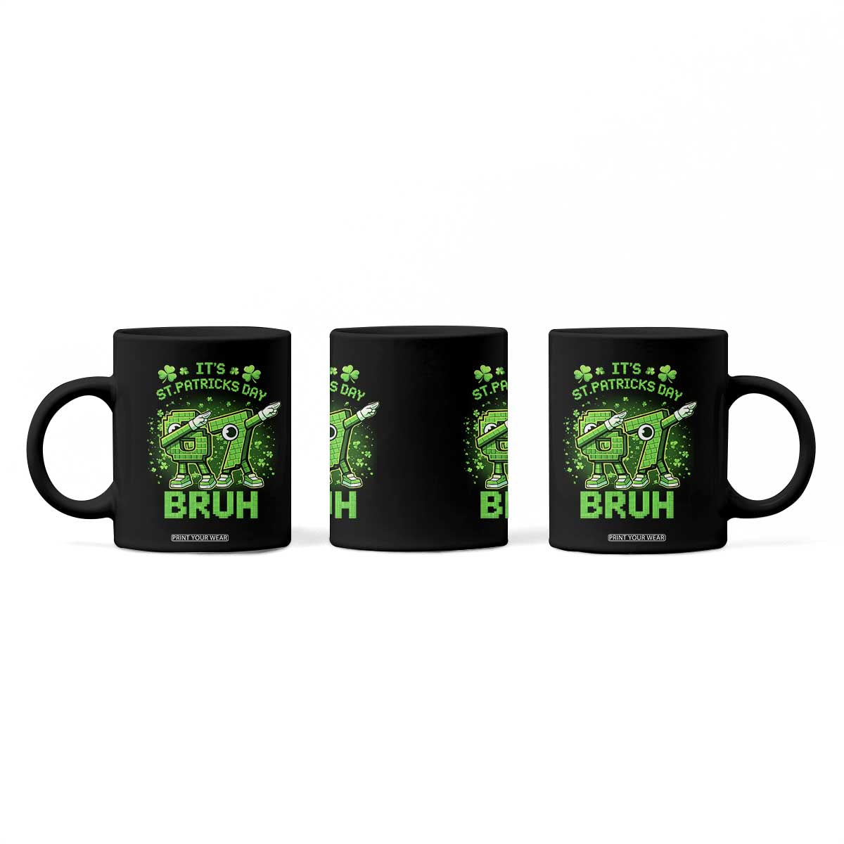 Its St Patricks Day 67 Bruh Coffee Mug Funny Shamrock Six Seven 6 7 Meme Gen Alpha TS10 Print Your Wear