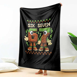 Six Seven Brainrot Italian Funny 67 Throw Blanket Checkered Kids Gaming Meme TS10 Print Your Wear