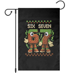 Six Seven Brainrot Italian Funny 67 Garden Flag Checkered Kids Gaming Meme TS10 Black Print Your Wear