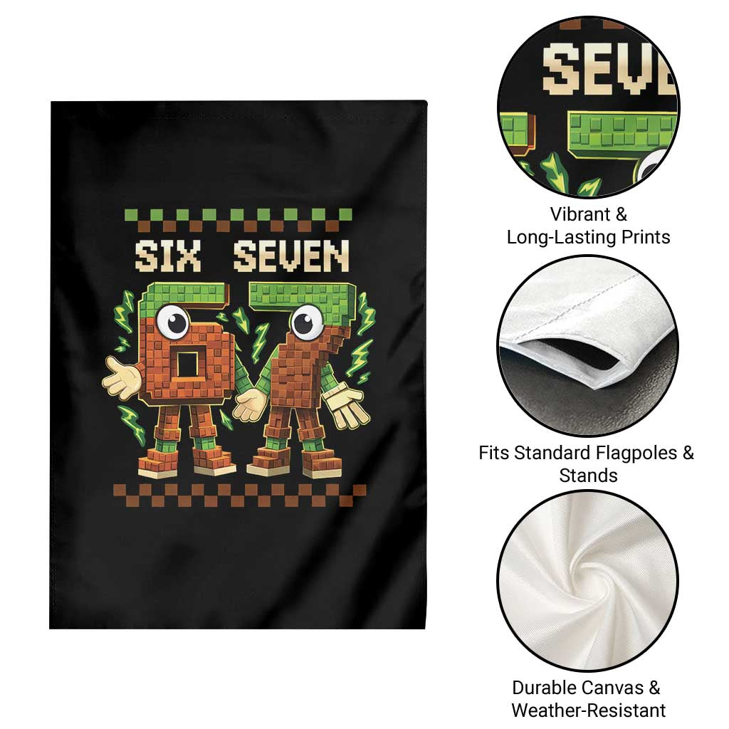 Six Seven Brainrot Italian Funny 67 Garden Flag Checkered Kids Gaming Meme TS10 Print Your Wear