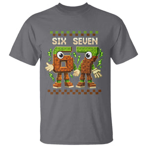 Six Seven Brainrot Italian Funny 67 T Shirt Checkered Kids Gaming Meme TS10 Charcoal Print Your Wear