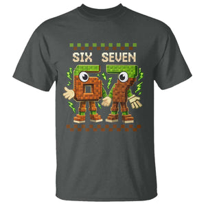 Six Seven Brainrot Italian Funny 67 T Shirt Checkered Kids Gaming Meme TS10 Dark Heather Print Your Wear