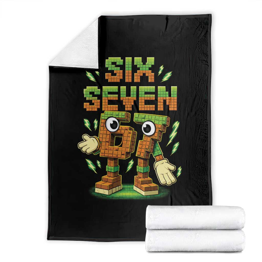 Six Seven Brainrot Italian Funny 67 Kids Gaming Meme Throw Blanket TS10 Black Print Your Wear