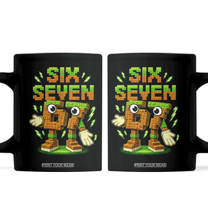 Six Seven Brainrot Italian Funny 67 Kids Gaming Meme Coffee Mug TS10 Black Print Your Wear