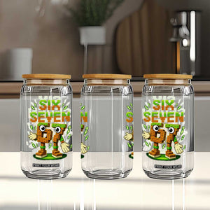Six Seven Brainrot Italian Funny 67 Kids Gaming Meme Glass Can TS10 Print Your Wear