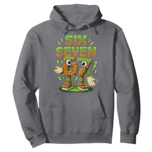 Six Seven Brainrot Italian Funny 67 Kids Gaming Meme Hoodie TS10 Charcoal Print Your Wear