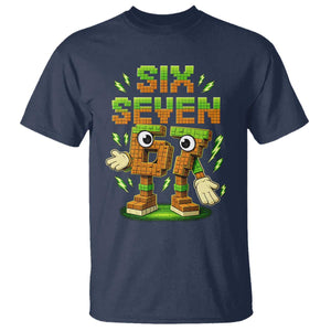 Six Seven Brainrot Italian Funny 67 Kids Gaming Meme T Shirt TS10 Navy Print Your Wear