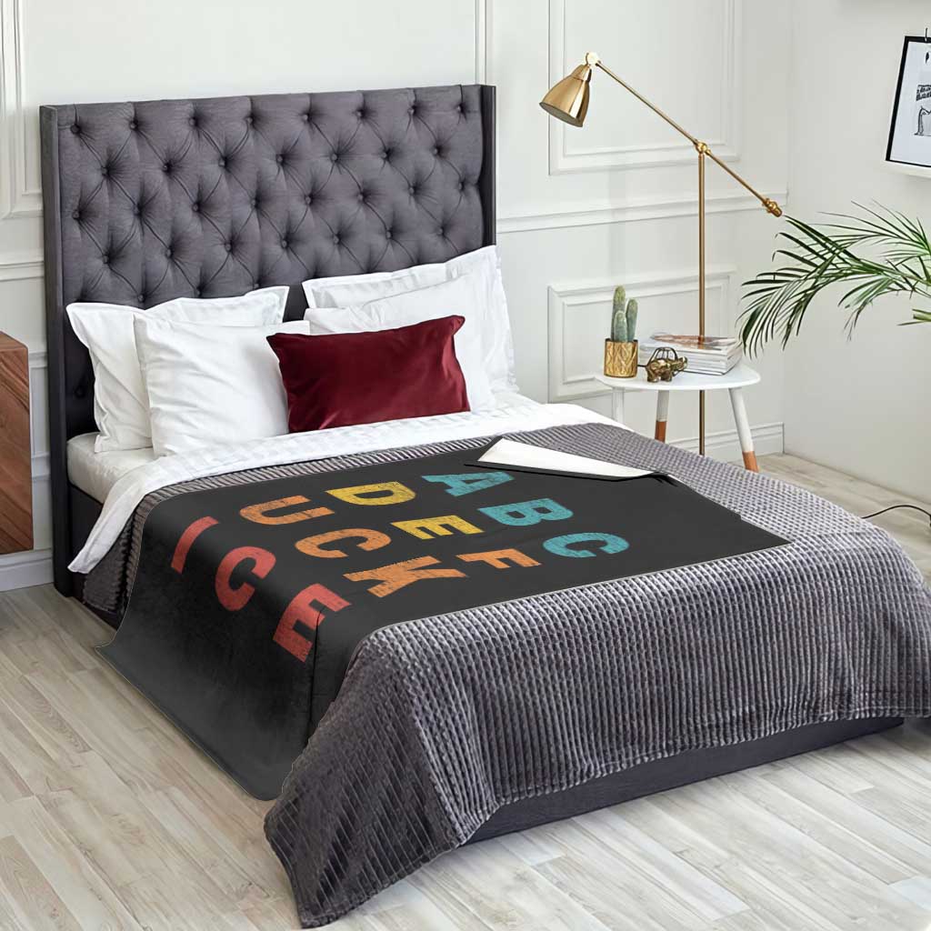 Fck Ice Throw Blanket Retro Protest Chinga La Migra Subtle FDT TS10 Print Your Wear