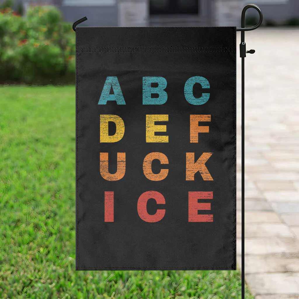 Fck Ice Garden Flag Retro Protest Chinga La Migra Subtle FDT TS10 Print Your Wear