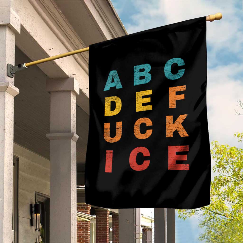 Fck Ice Garden Flag Retro Protest Chinga La Migra Subtle FDT TS10 Print Your Wear