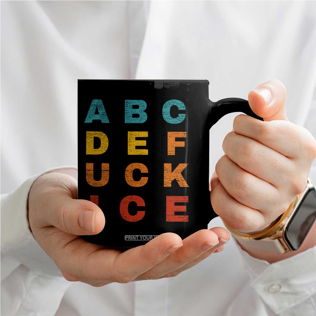 Fck Ice Coffee Mug Retro Protest Chinga La Migra Subtle FDT TS10 Print Your Wear