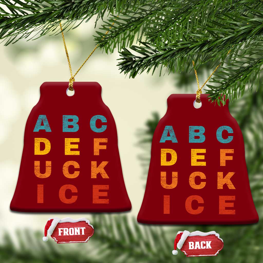 Fck Ice Ceramic Ornament Retro Protest Chinga La Migra Subtle FDT TS10 Print Your Wear