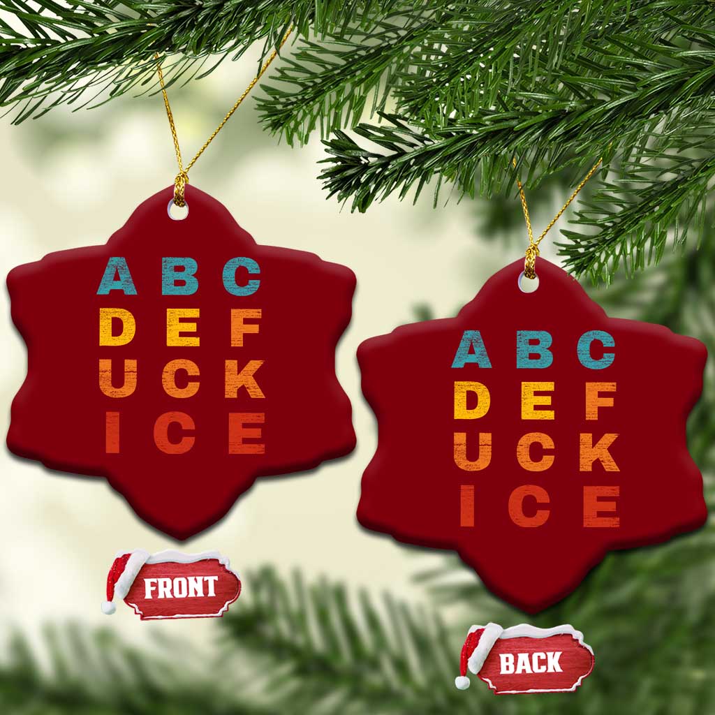 Fck Ice Ceramic Ornament Retro Protest Chinga La Migra Subtle FDT TS10 Print Your Wear