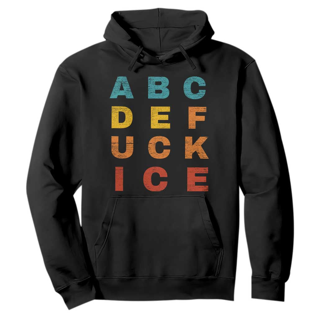 Fck Ice Hoodie Retro Protest Chinga La Migra Subtle FDT TS10 Black Print Your Wear