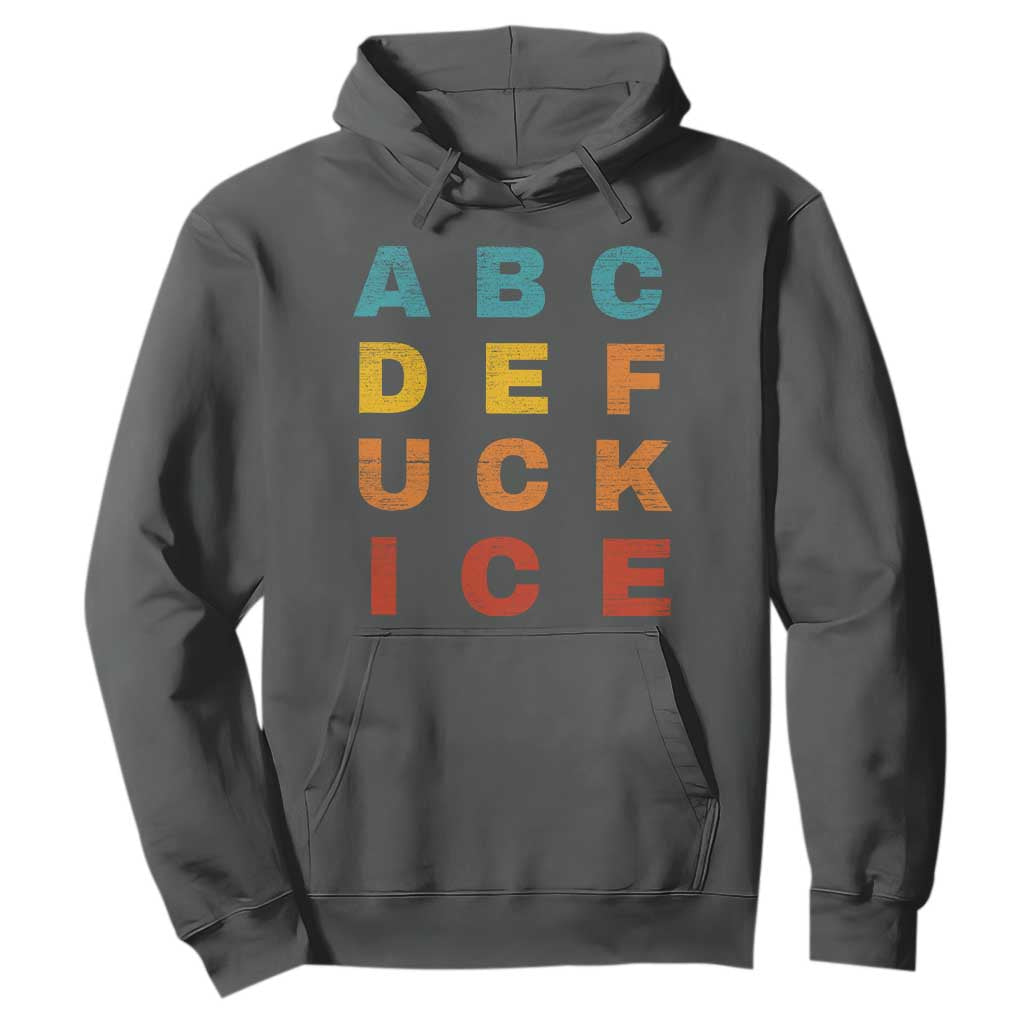 Fck Ice Hoodie Retro Protest Chinga La Migra Subtle FDT TS10 Dark Heather Print Your Wear