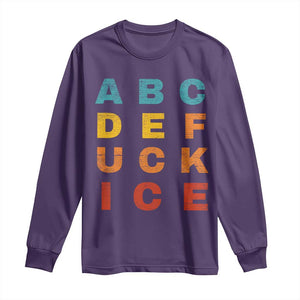 Fck Ice Long Sleeve Shirt Retro Protest Chinga La Migra Subtle FDT TS10 Purple Print Your Wear