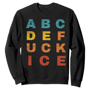 Fck Ice Sweatshirt Retro Protest Chinga La Migra Subtle FDT TS10 Black Print Your Wear