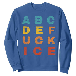 Fck Ice Sweatshirt Retro Protest Chinga La Migra Subtle FDT TS10 Royal Blue Print Your Wear