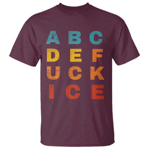 Fck Ice T Shirt Retro Protest Chinga La Migra Subtle FDT TS10 Maroon Print Your Wear