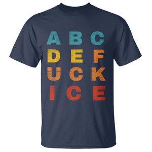 Fck Ice T Shirt Retro Protest Chinga La Migra Subtle FDT TS10 Navy Print Your Wear