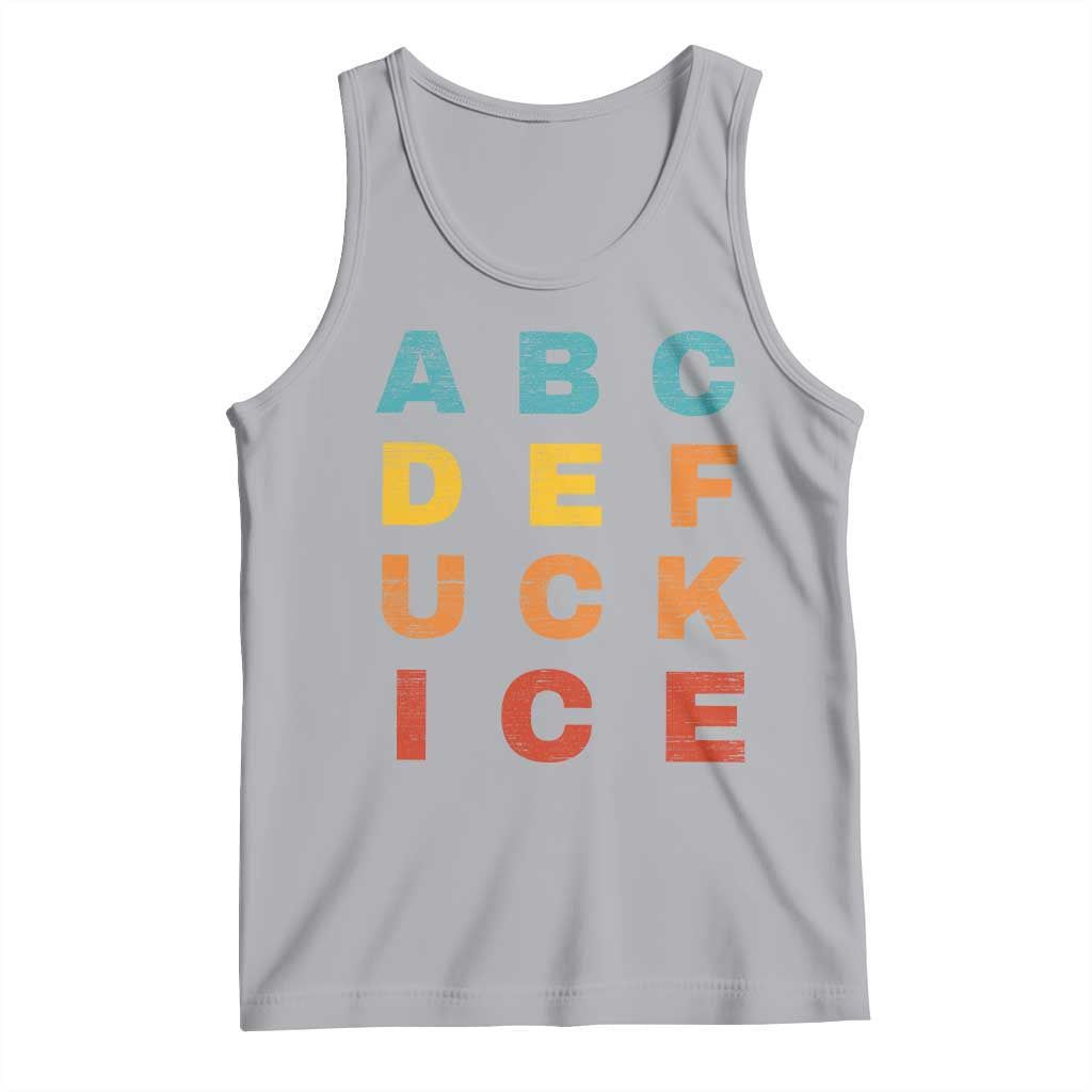 Fck Ice Tank Top Retro Protest Chinga La Migra Subtle FDT TS10 Athletic Heather Print Your Wear