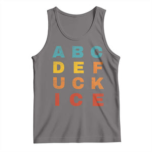 Fck Ice Tank Top Retro Protest Chinga La Migra Subtle FDT TS10 Deep Heather Print Your Wear