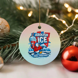 Abolish Ice Ceramic Ornament Subtle FDT Penguin Slush Drink Funny Summer Chill Mode TS10 1pc Pastel Print Your Wear
