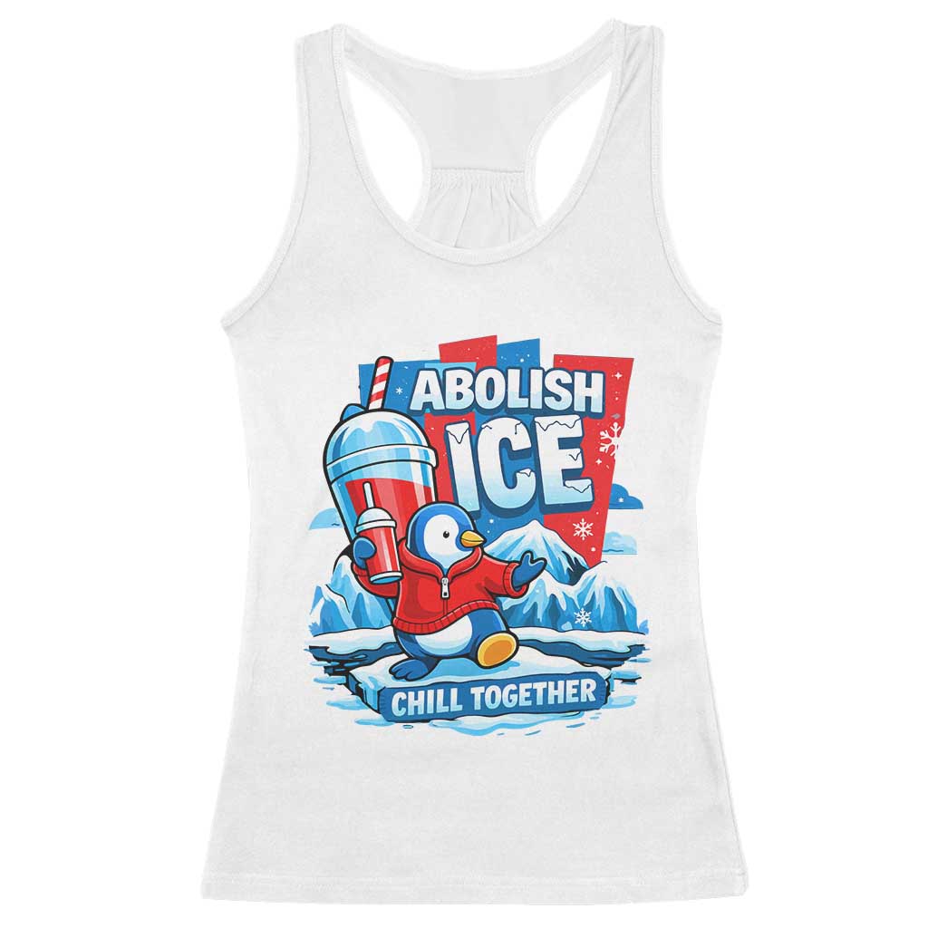 Abolish Ice Racerback Tank Top Subtle FDT Penguin Slush Drink Funny Summer Chill Mode TS10 White Print Your Wear