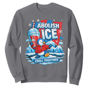 Abolish Ice Sweatshirt Subtle FDT Penguin Slush Drink Funny Summer Chill Mode TS10 Charcoal Print Your Wear