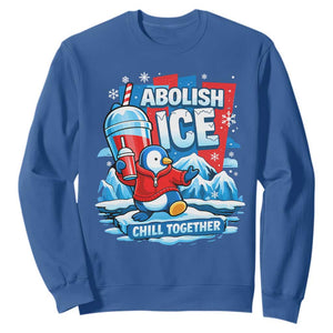 Abolish Ice Sweatshirt Subtle FDT Penguin Slush Drink Funny Summer Chill Mode TS10 Royal Blue Print Your Wear