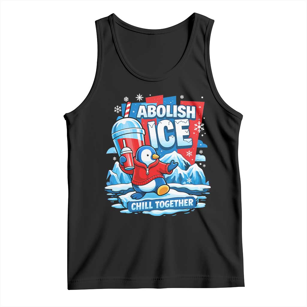 Abolish Ice Tank Top Subtle FDT Penguin Slush Drink Funny Summer Chill Mode TS10 Black Print Your Wear