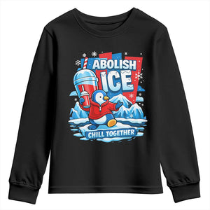 Abolish Ice Youth Sweatshirt Subtle FDT Penguin Slush Drink Funny Summer Chill Mode TS10 Black Print Your Wear