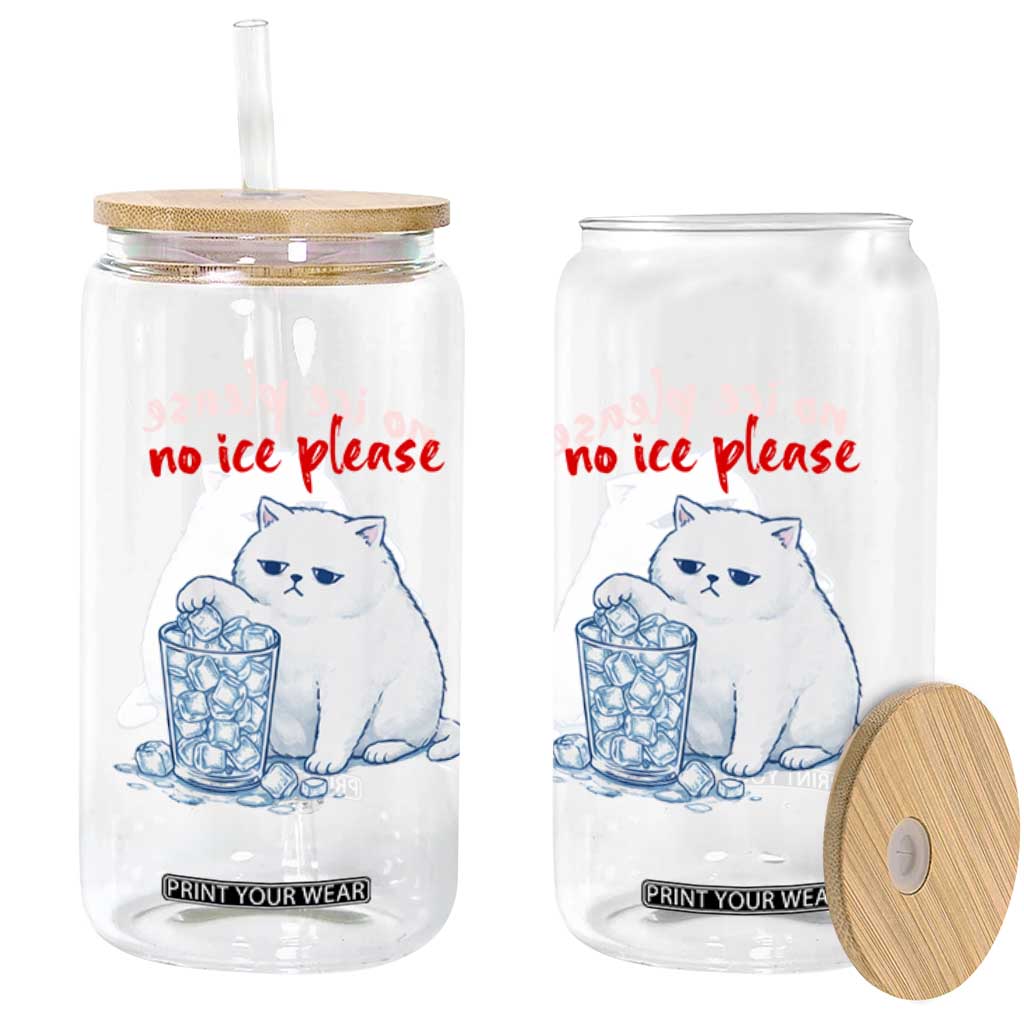 Abolish Ice Protest Glass Can Subtle FDT Cat Meme No Ice Please TS10 Print Your Wear